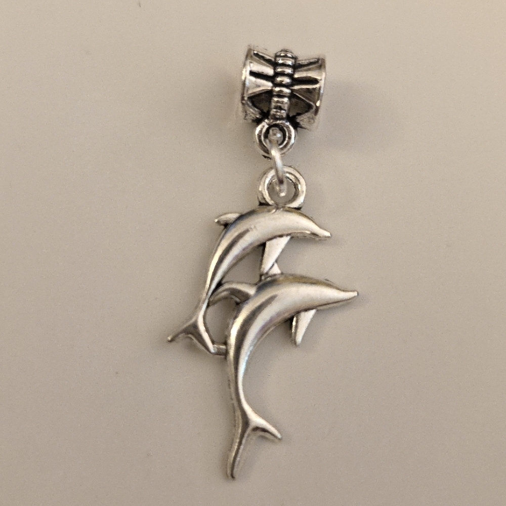 Dolphin Charm for European Style Bracelets Fits Pandora Systems